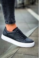Mens Sneakers - Black White - Lix