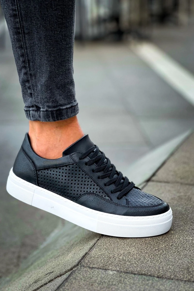 Mens Sneakers - Black White - Lix