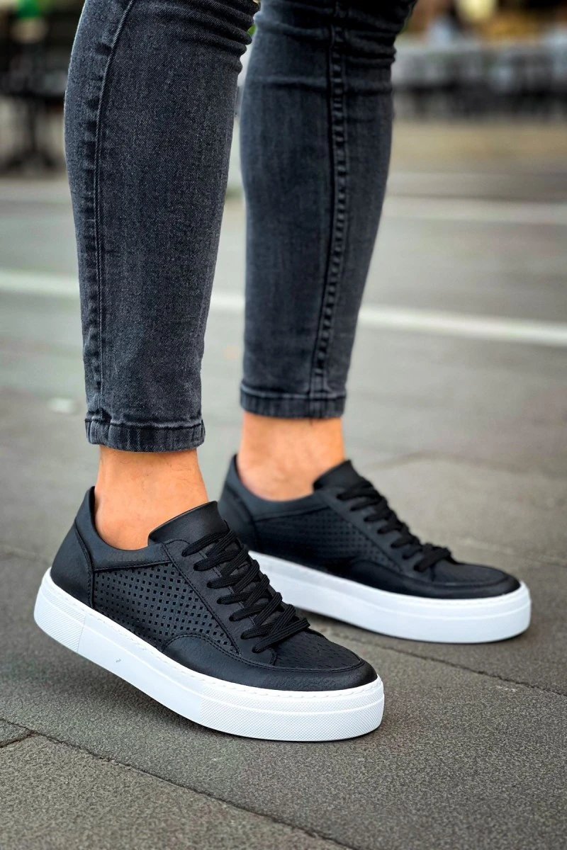 Mens Sneakers - Black White - Lix
