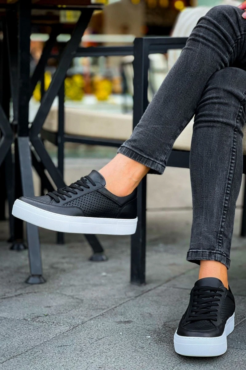 Mens Sneakers - Black White - Lix