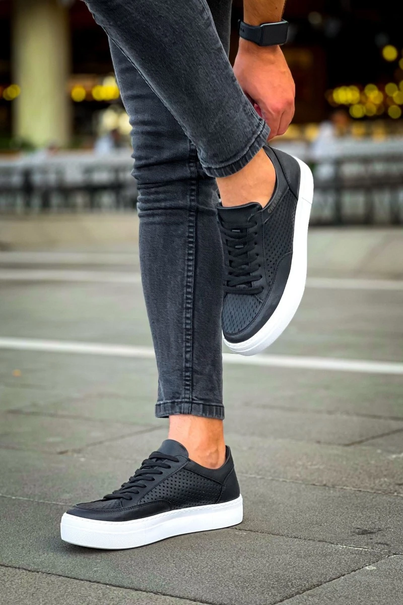 Mens Sneakers - Black White - Lix