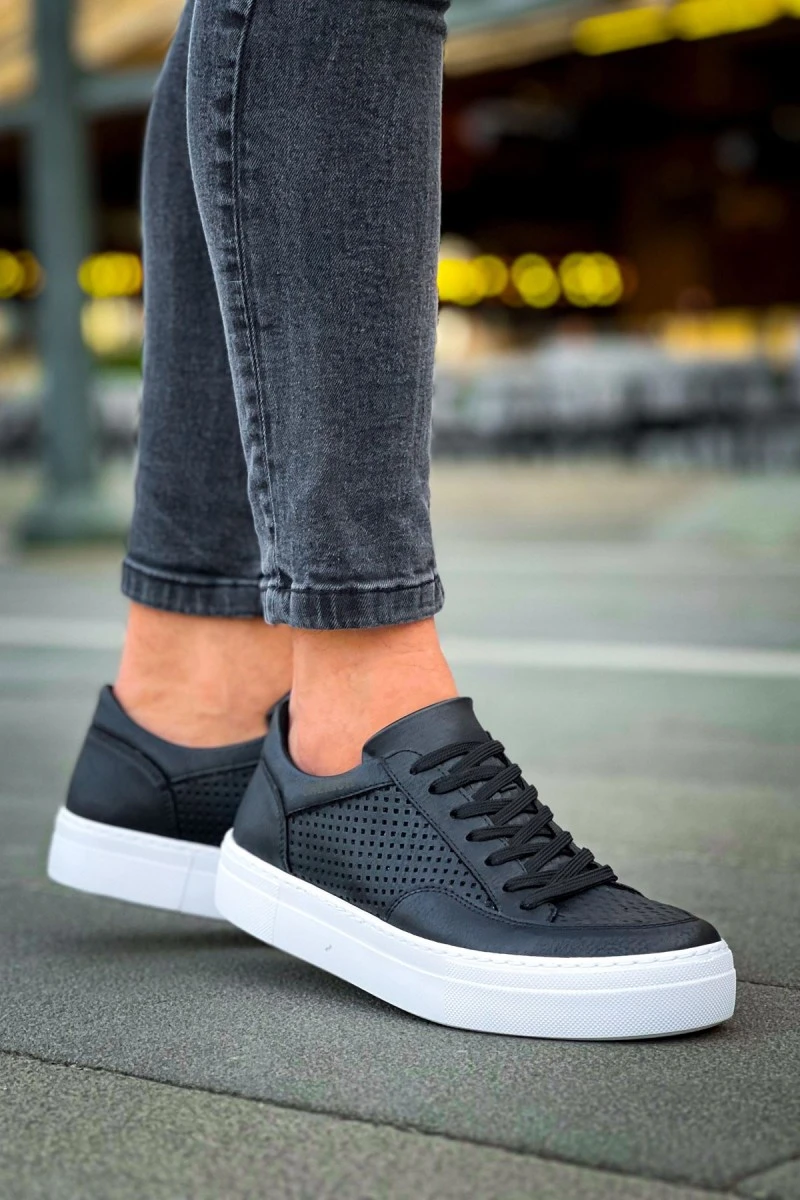 Mens Sneakers - Black White - Lix