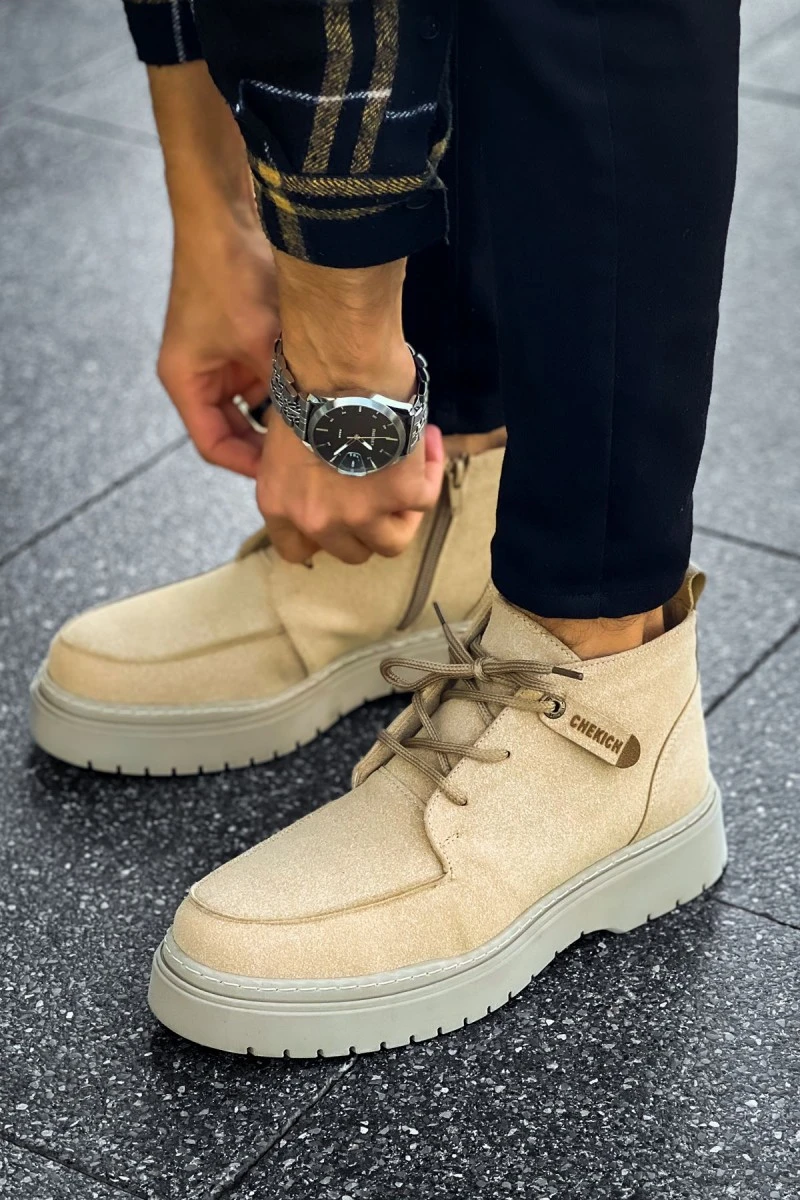 Mens Boots - Beige - 213