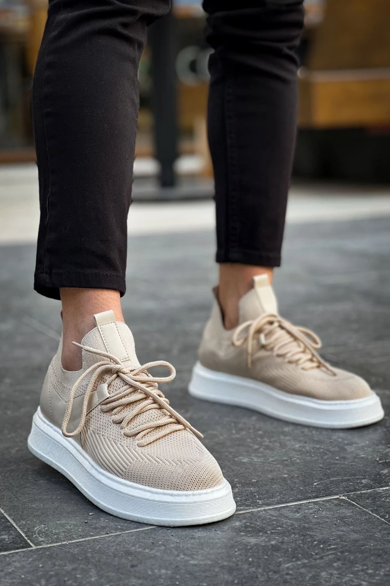 Mens Sneakers - Beige - 2408