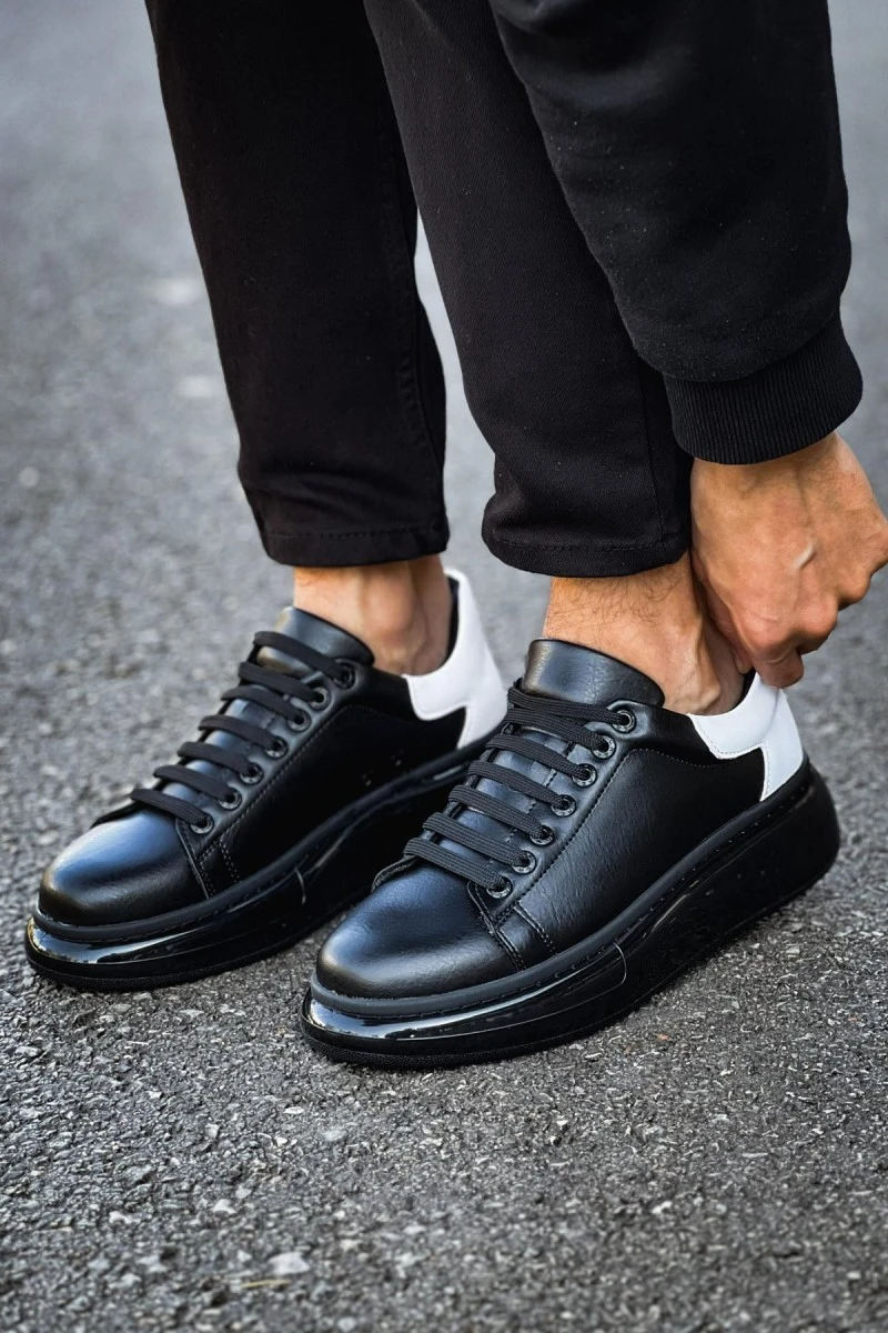 Mens Sneakers - Black White - 295 - 2