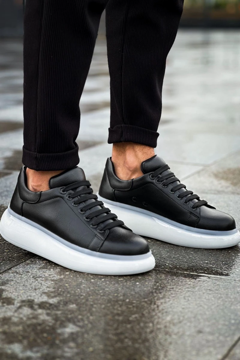 Mens Sneakers - Black White - 295
