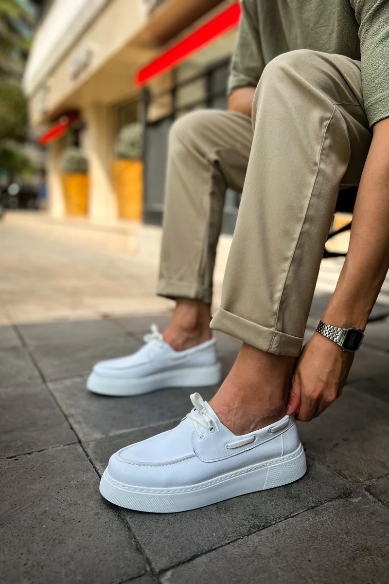 Mens Classic Shoes - White - 419