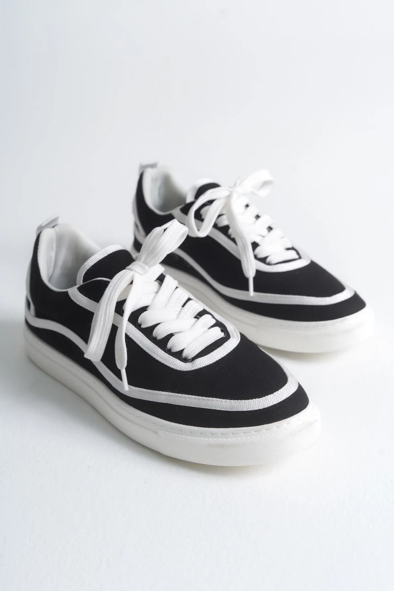 Mens Sneakers - Black White - 625