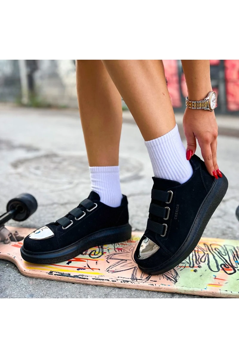 Womens Sneakers - Black Suede - 251