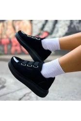 Womens Sneakers - Black Suede - 251