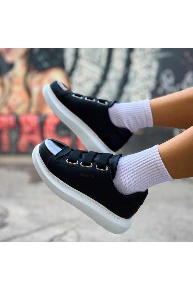 Womens Sneakers - Black White - 251