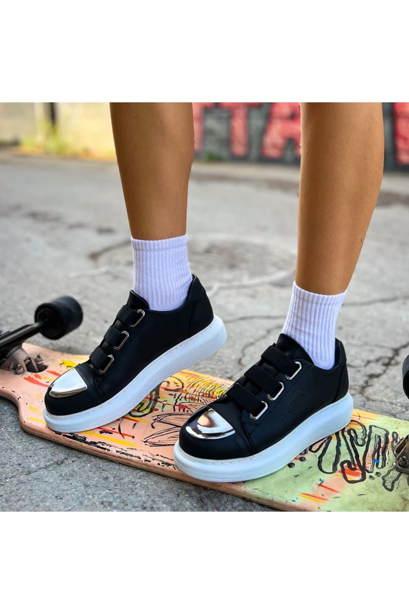 Womens Sneakers - Black White - 251