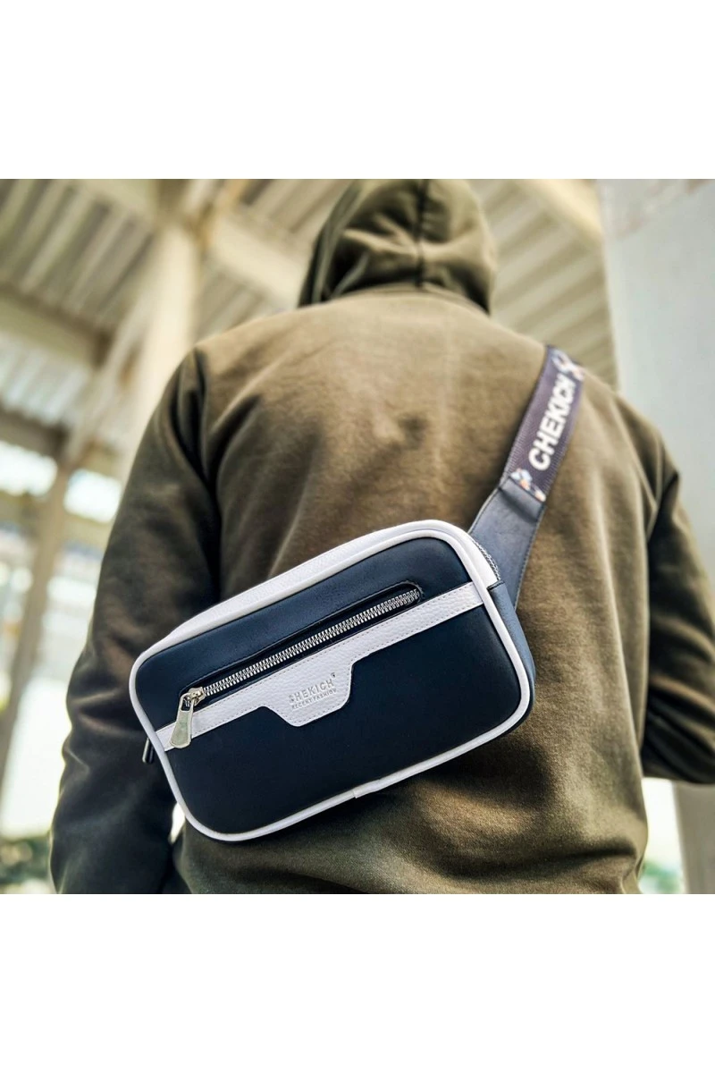 Mens Tablet Bag - Black White - 101