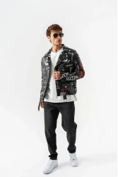 Men's Biker Jacket - Black - 8149