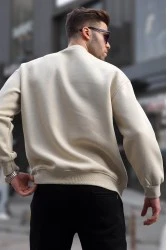 Mens Sweatshirt - Beige - 6048