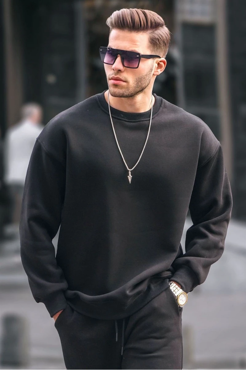 Mens Sweatshirt - Black - 6048