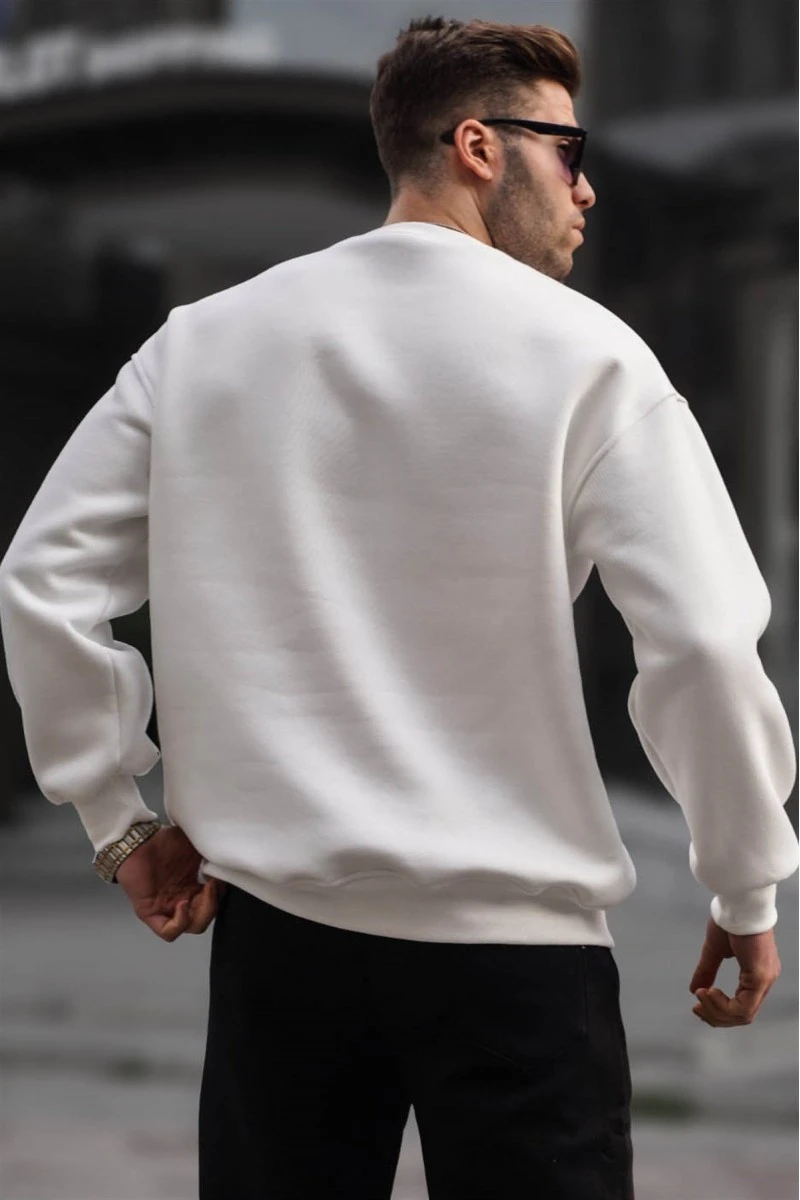 Mens Sweatshirt - Ecru - 6048