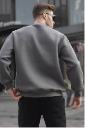 Mens Sweatshirt - Gray - 6048