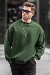 Mens Sweatshirt - Khaki - 6048