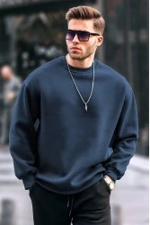 Mens Sweatshirt - Dark Blue - 6048