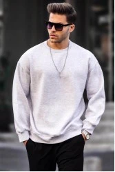Mens Sweatshirt - Gray - 6048 - 3