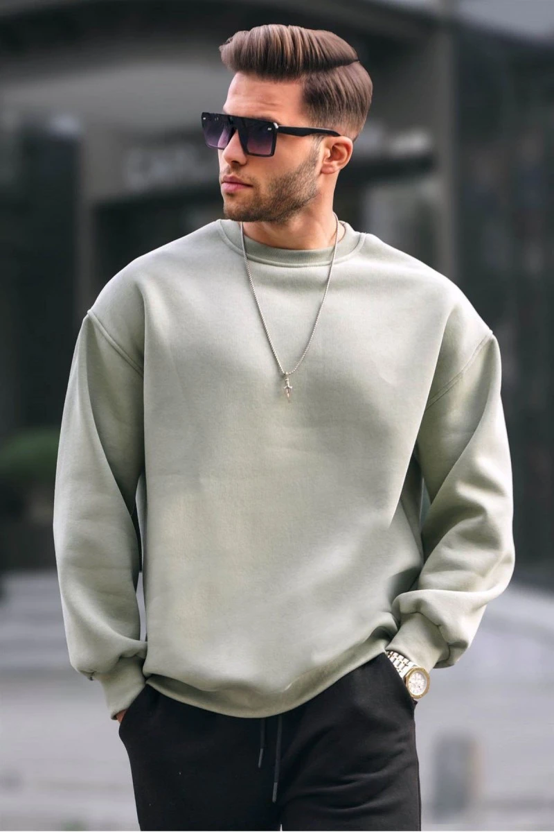 Mens Sweatshirt - Green - 6048 - 2