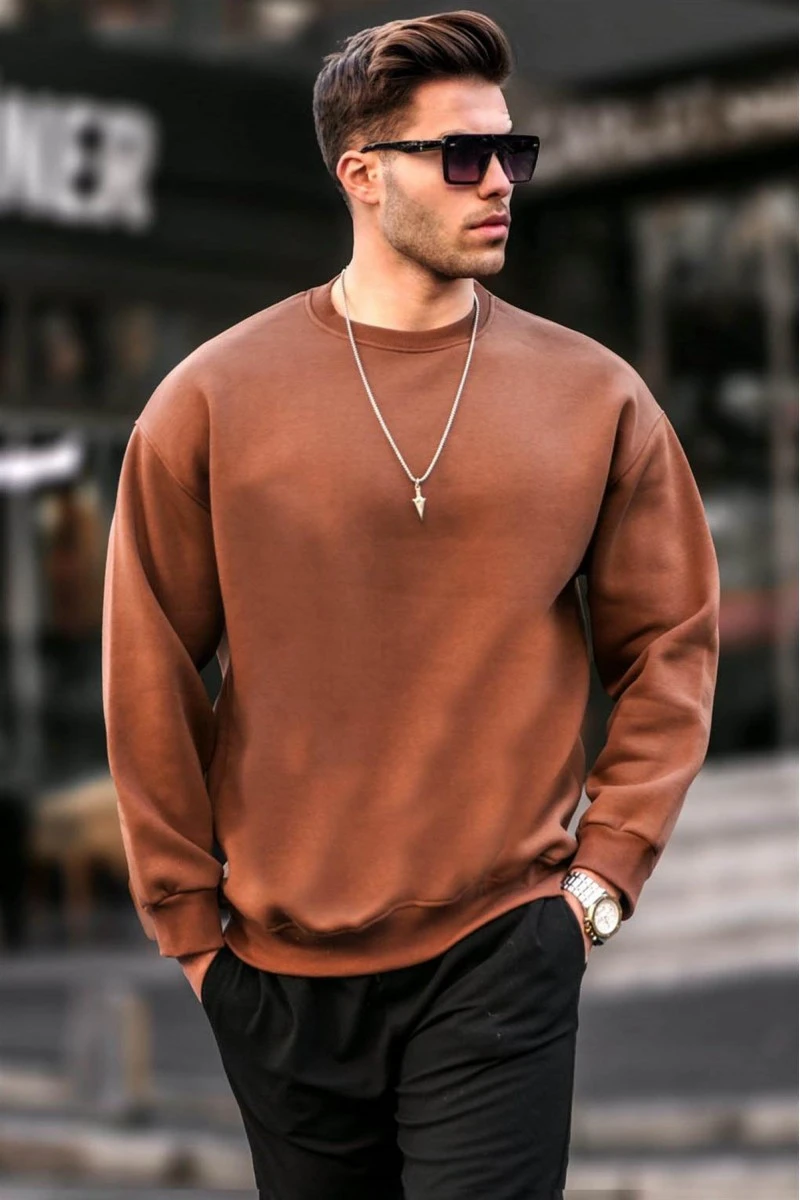 Mens Sweatshirt - Brown - 6048