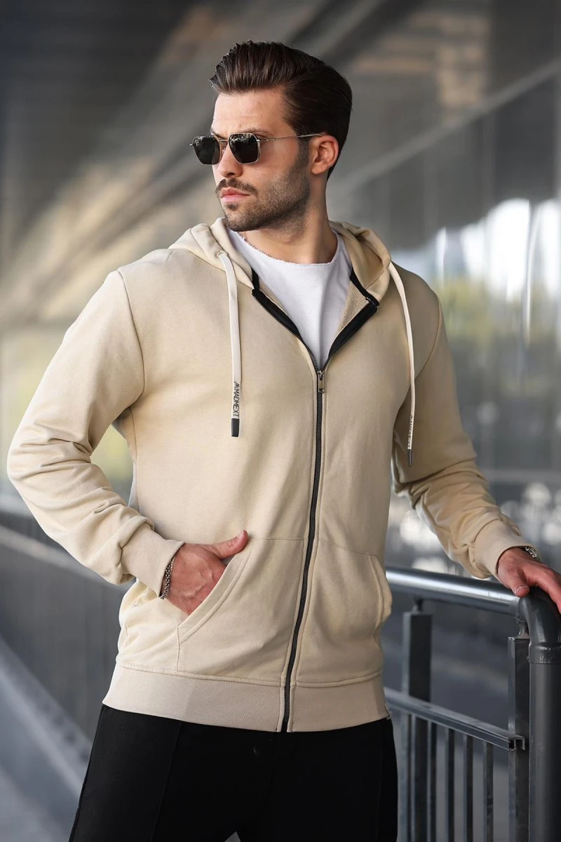 Men's Sweatshirt - Beige - 6161