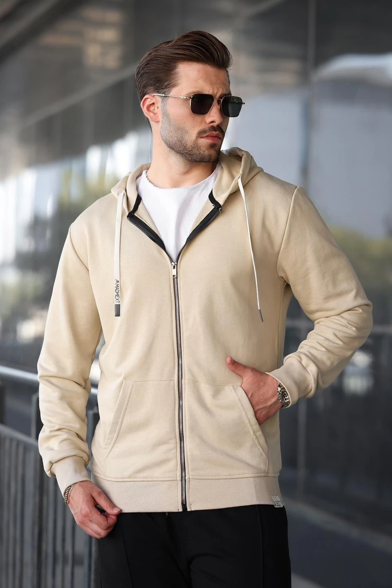 Men's Sweatshirt - Beige - 6161