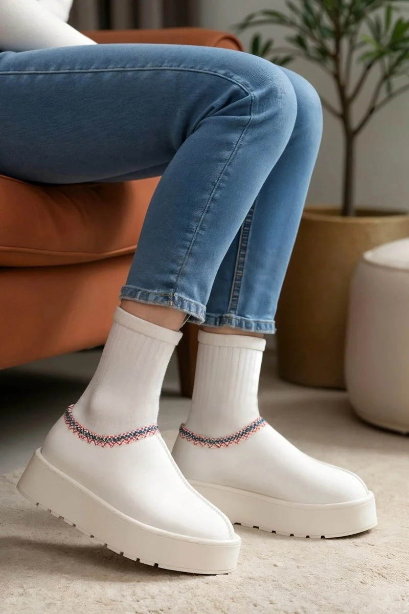 Women's Boots - White - DS Oggo