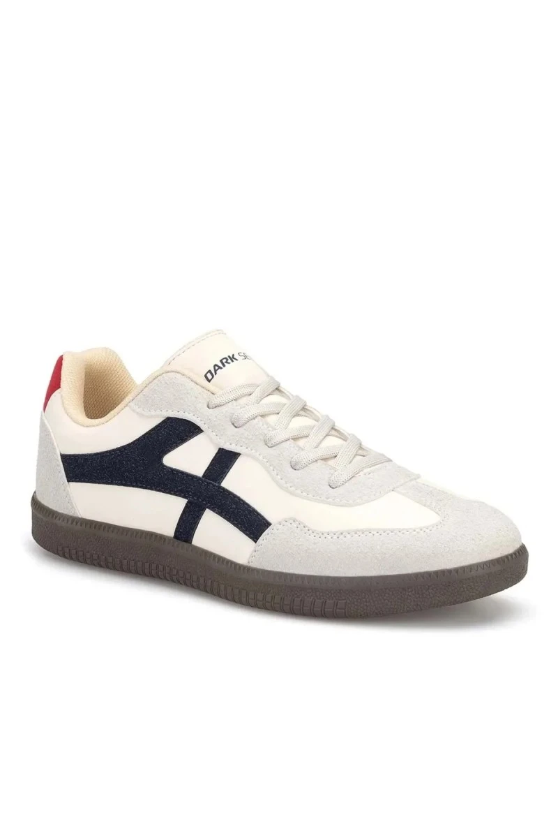 Womens Sneakers - Beige Dark Blue - Ruby