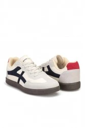 Womens Sneakers - Beige Dark Blue - Ruby