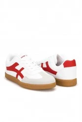 Womens Sneakers - White Red - Ruby