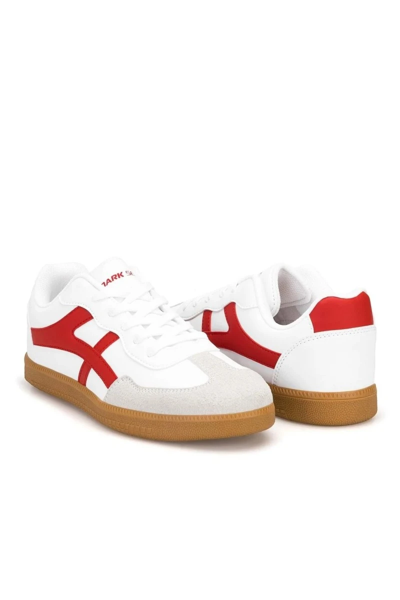 Womens Sneakers - White Red - Ruby