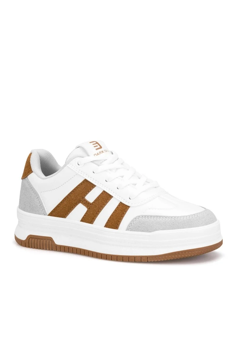 Women's Sneakers - White Tan - DS Sage