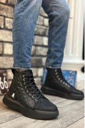Mens High Top Sneakers - Black - 0159