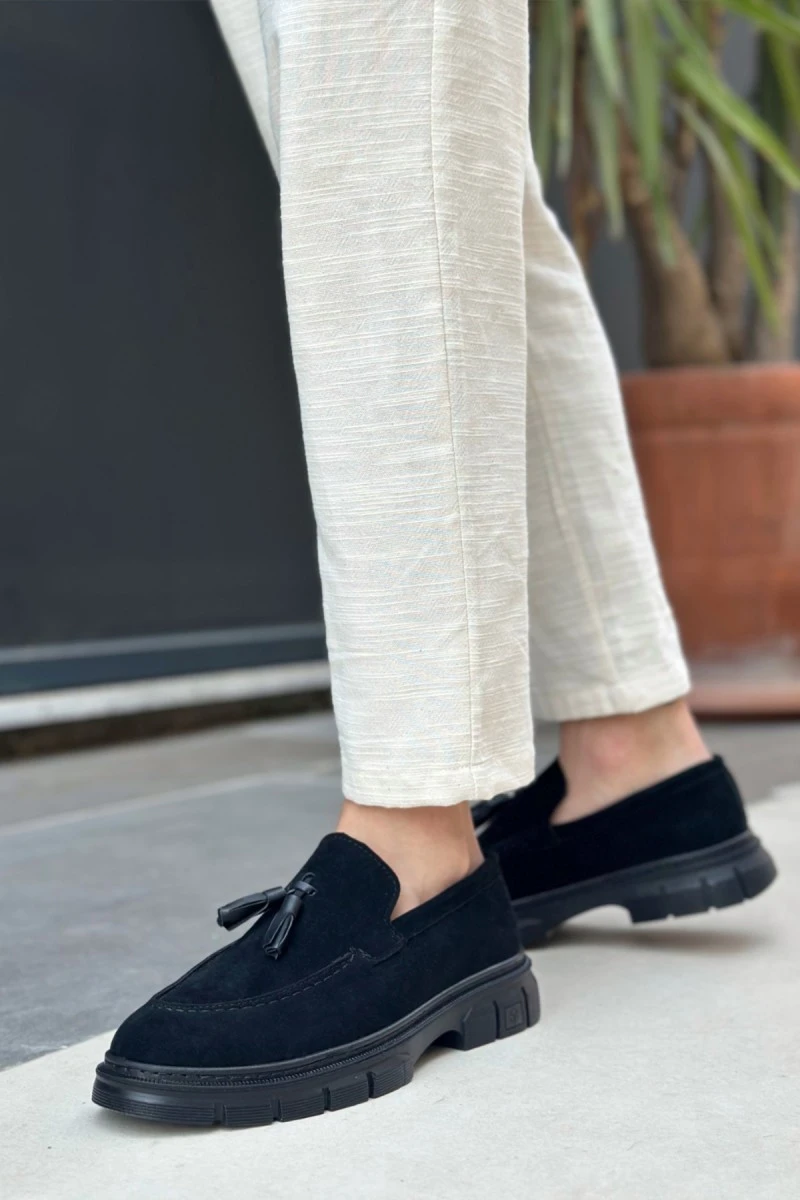 Mens Loafer - Black Suede - 0240 Mens Loafer - Black Suede - 0240