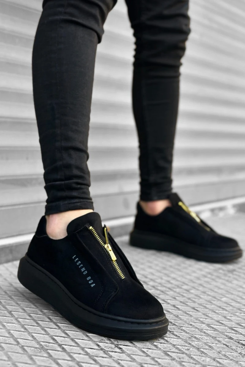Mens Sneakers - Black Suede - 0310