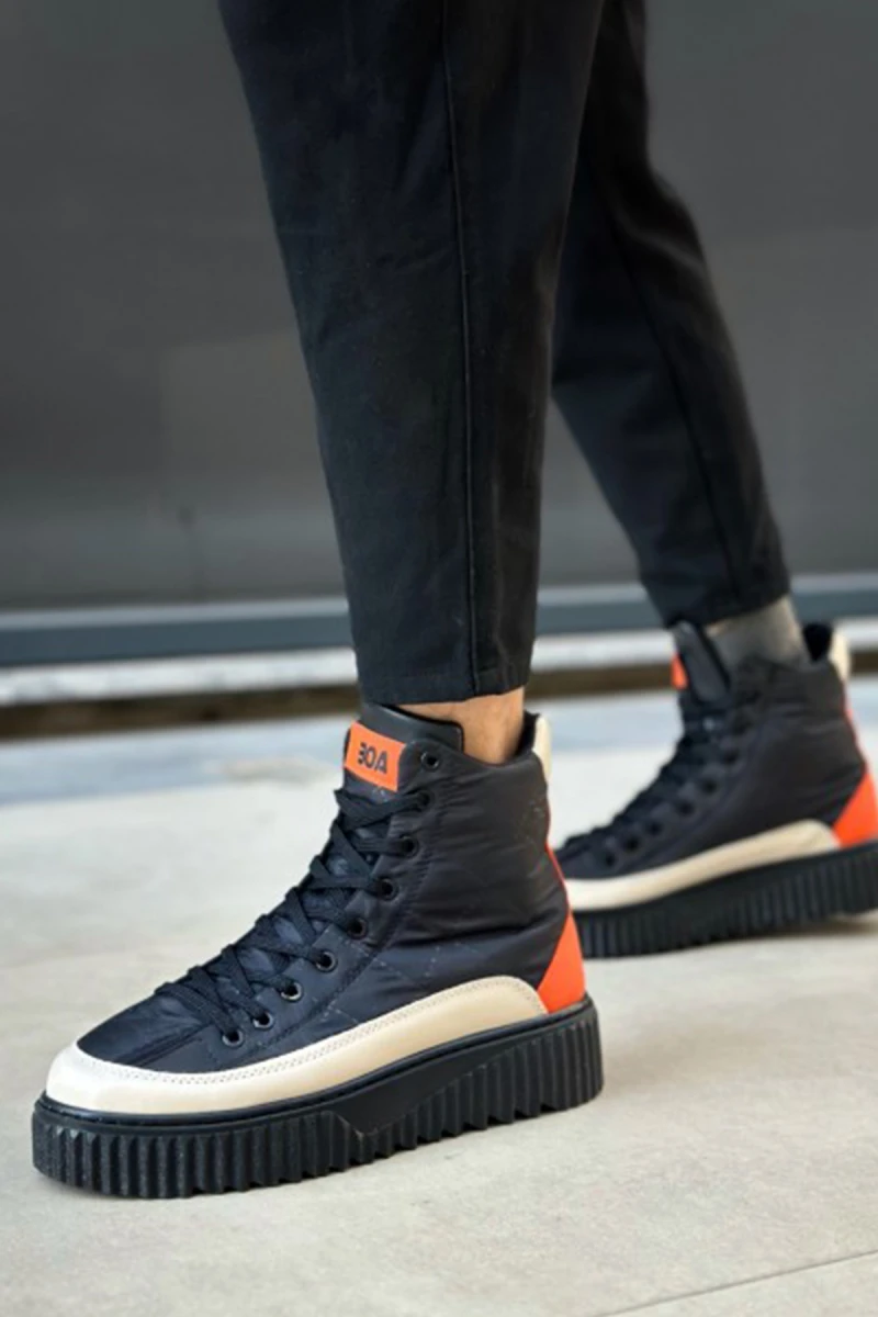 Men’s Boots - Black Orange - 0811 Men’s Boots - Black Orange - 0811