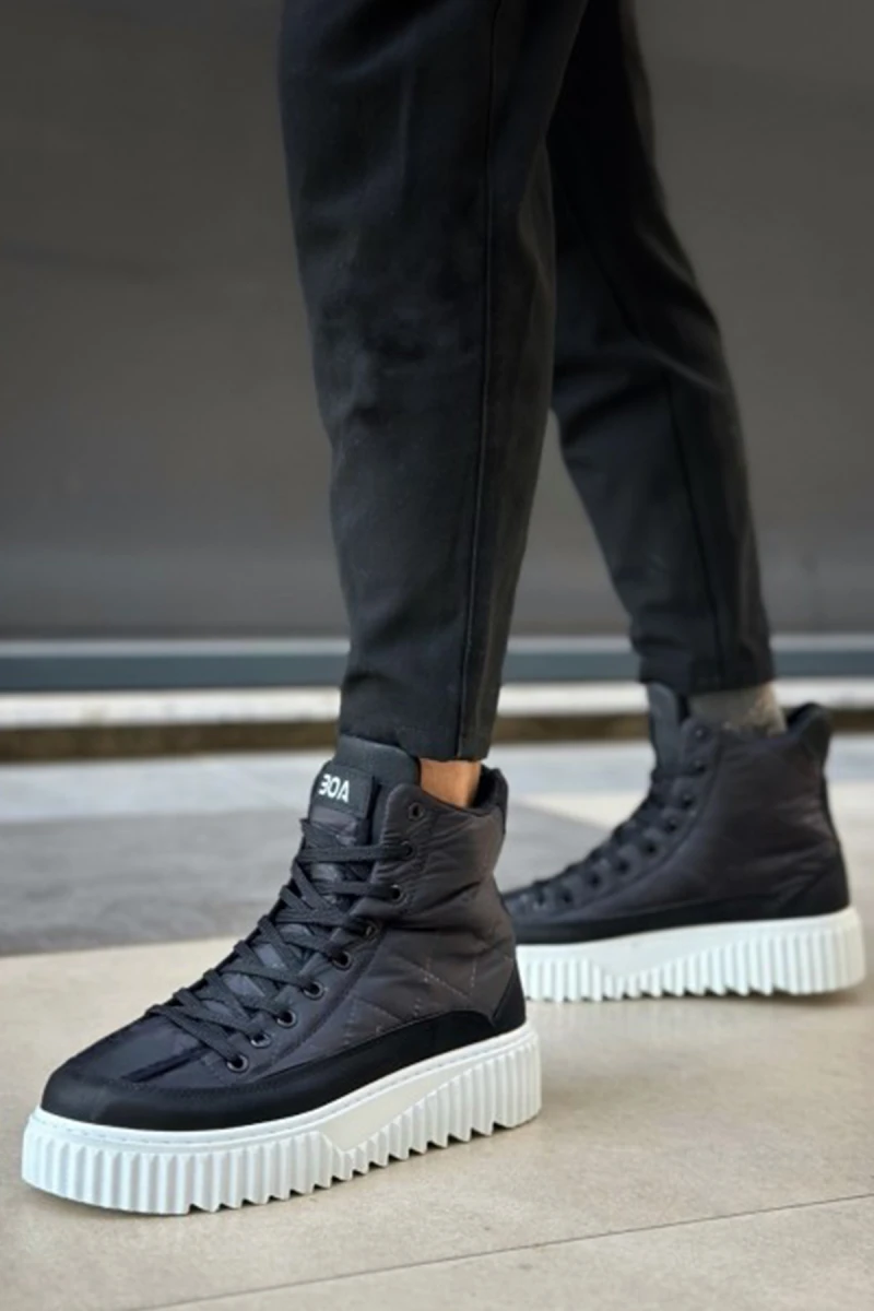 Men’s Boots - Black White - 0811 Men’s Boots - Black White - 0811