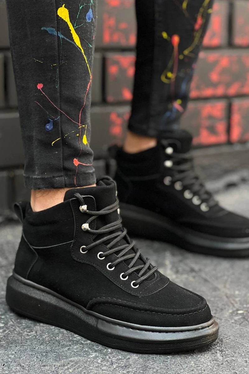 Mens Boots - Black Suede - 0994