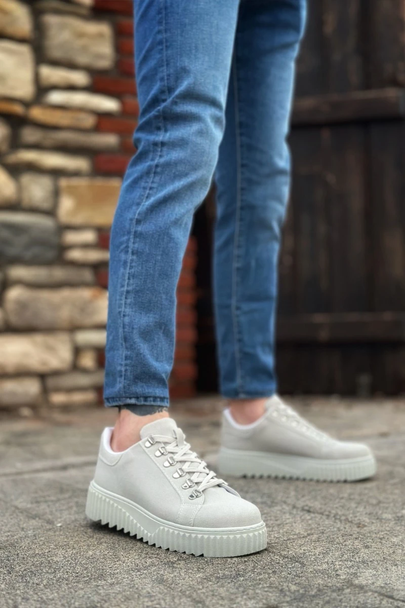 Mens Sneakers - Gray Suede - 505