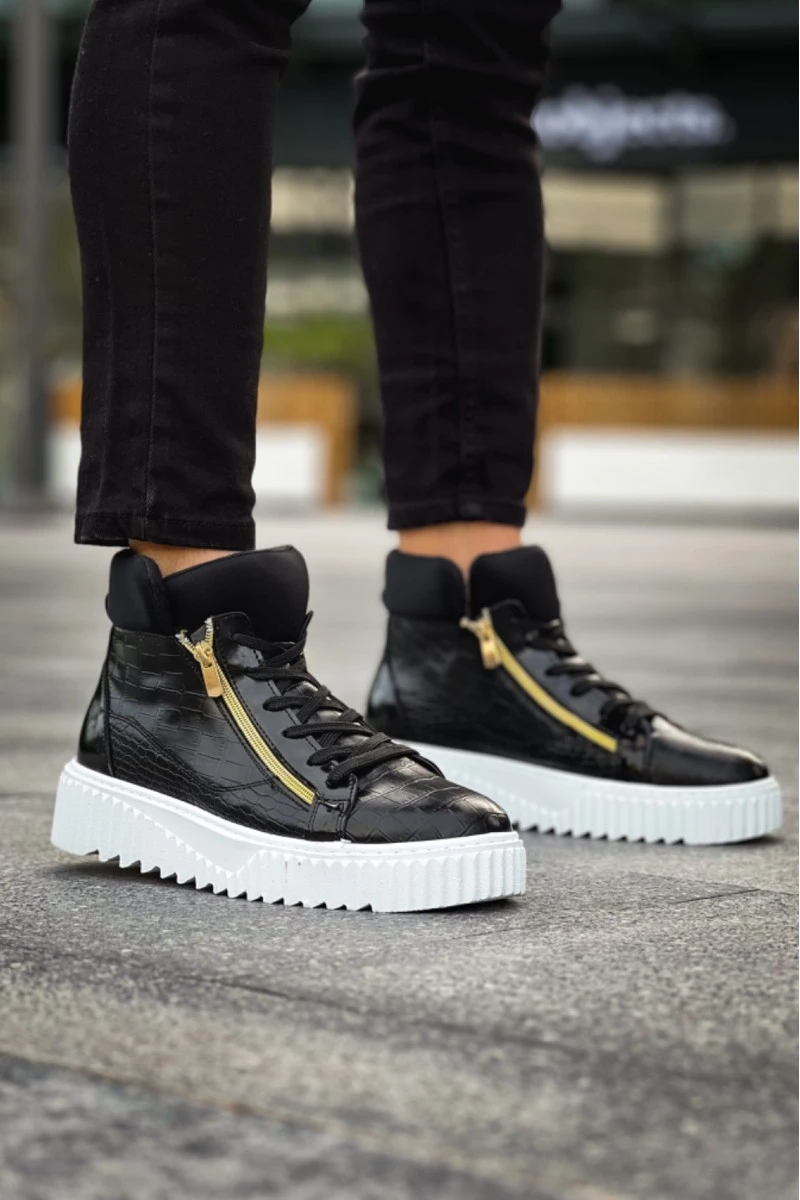 Mens Boots - Black White - 512 Mens Boots - Black White - 512