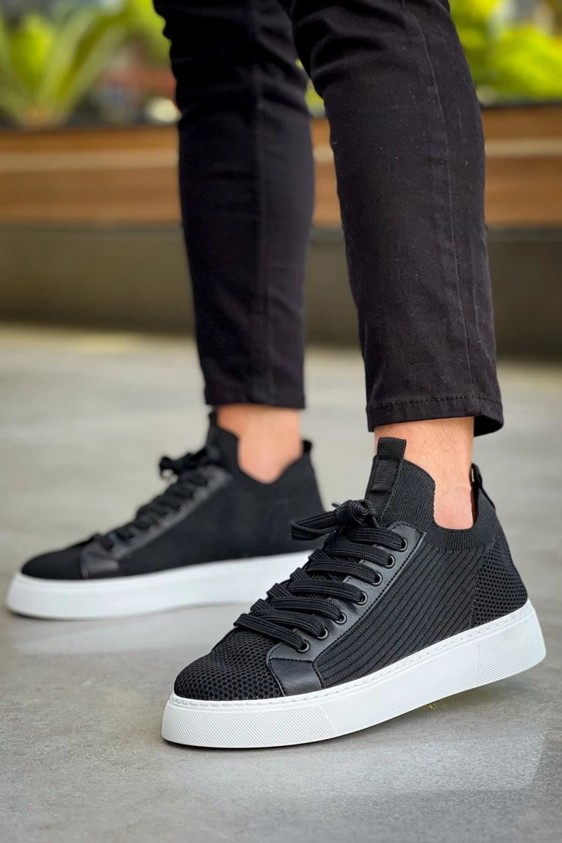 Mens Sneakers - Black White - 2423