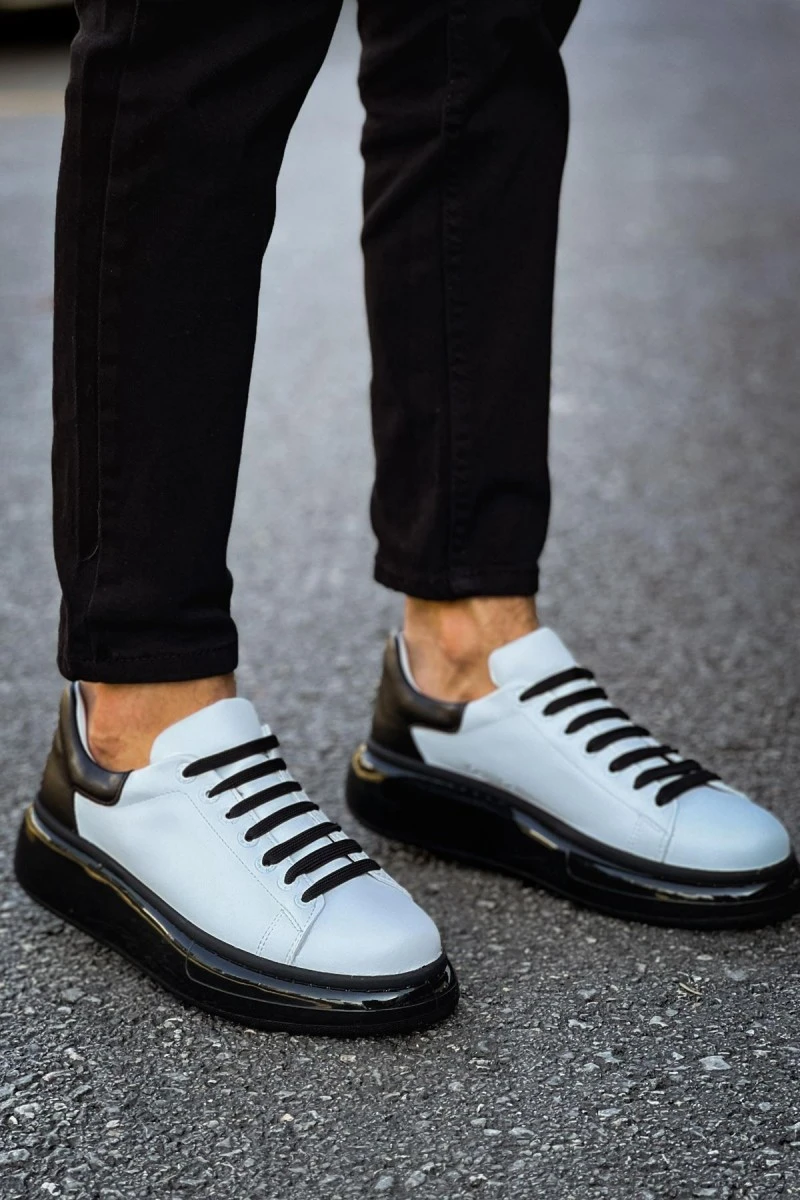 Mens Sneakers - White Black - 295 - 2