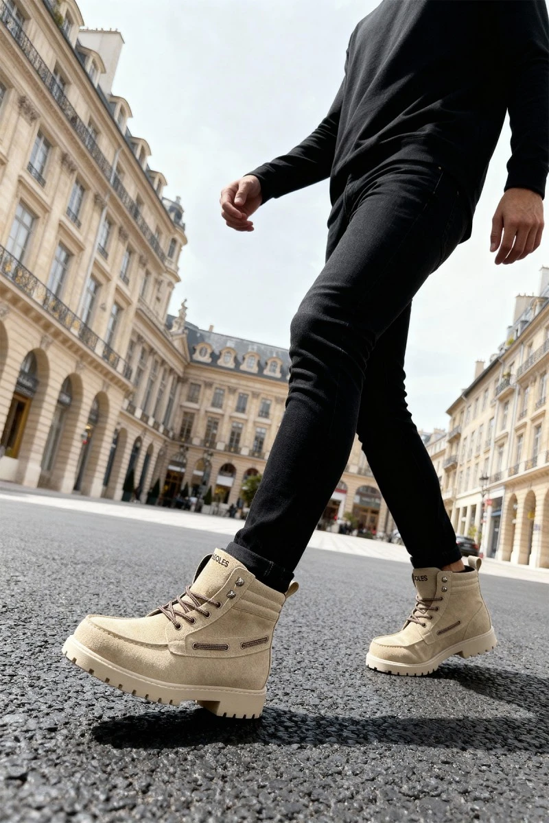 Mens Boots - Stone - 020