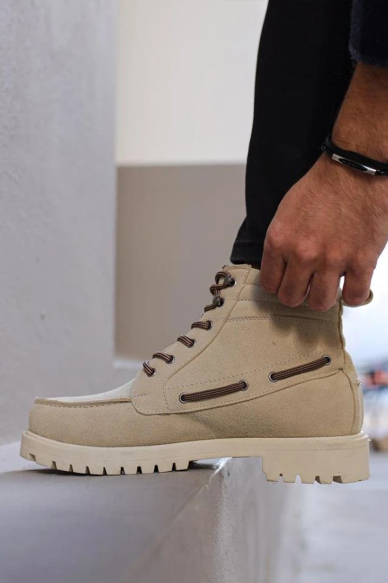 Mens Boots - Stone - 020 Mens Boots - Stone - 020