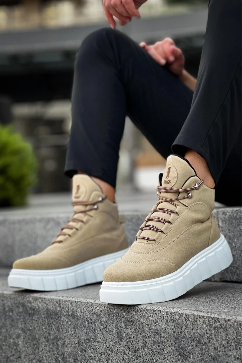 Men’s Boots - Beige Suede - 104
