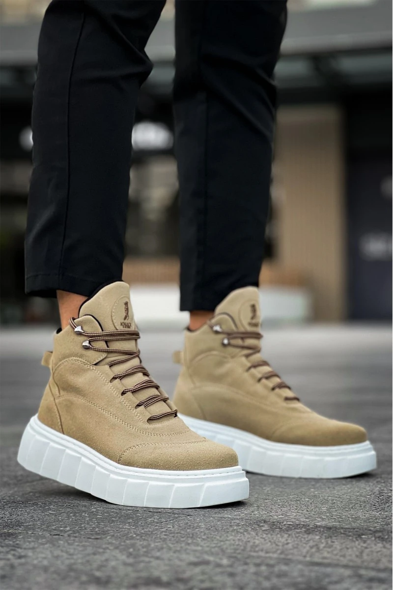 Men’s Boots - Beige Suede - 104