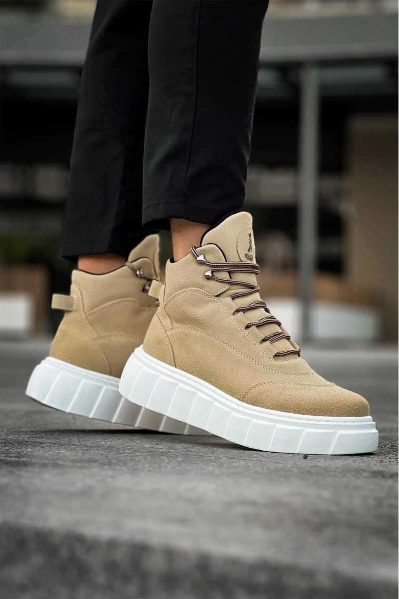 Men’s Boots - Beige Suede - 104